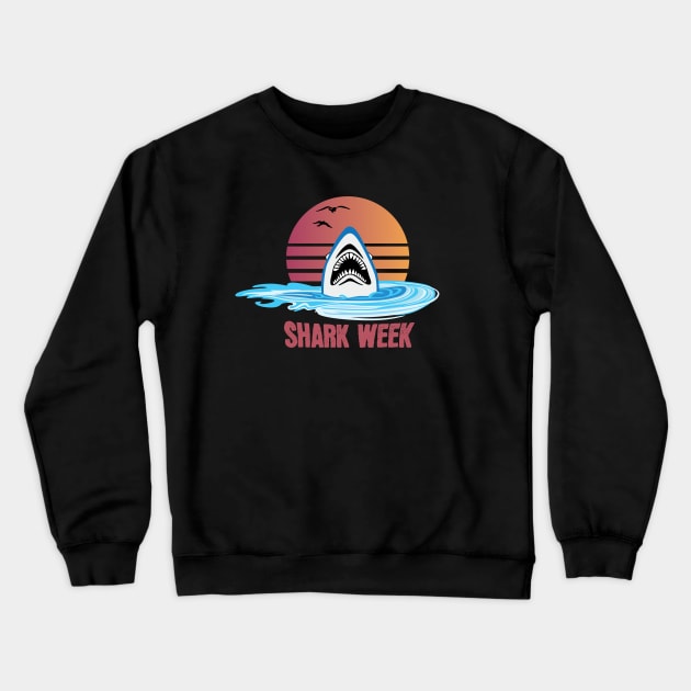 Shark Week Crewneck Sweatshirt by ThyShirtProject - Affiliate